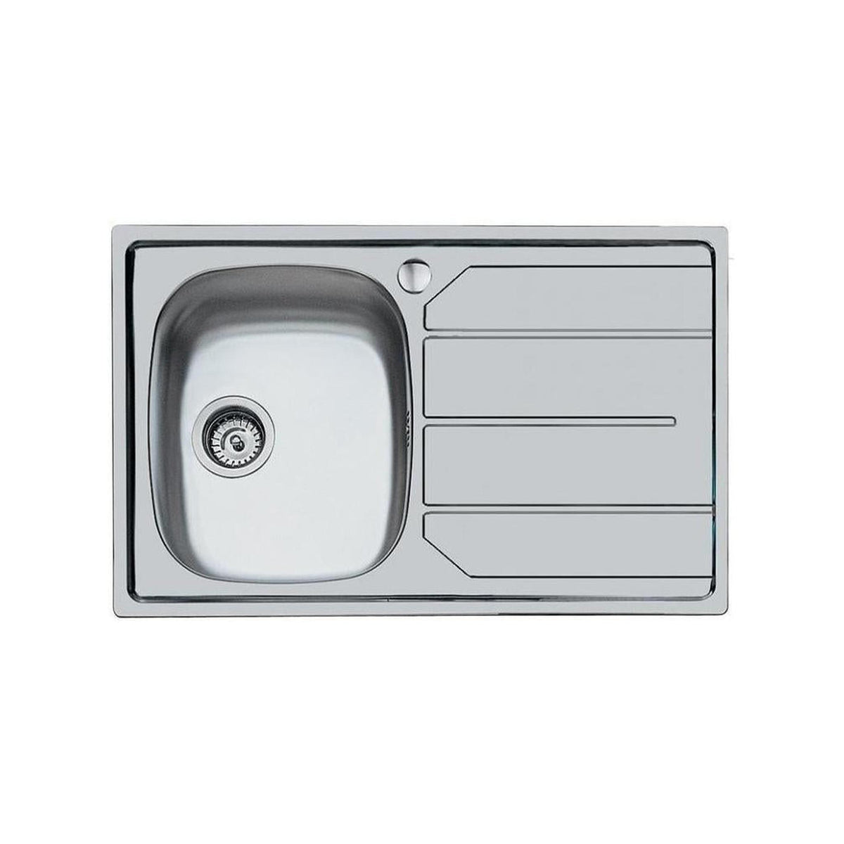 FOSTER 1179562 LAVELLO DA INCASSO 80x50CM 1 VASCA + GOCCIOLATOIO A DESTRA ACCIAIO INOX