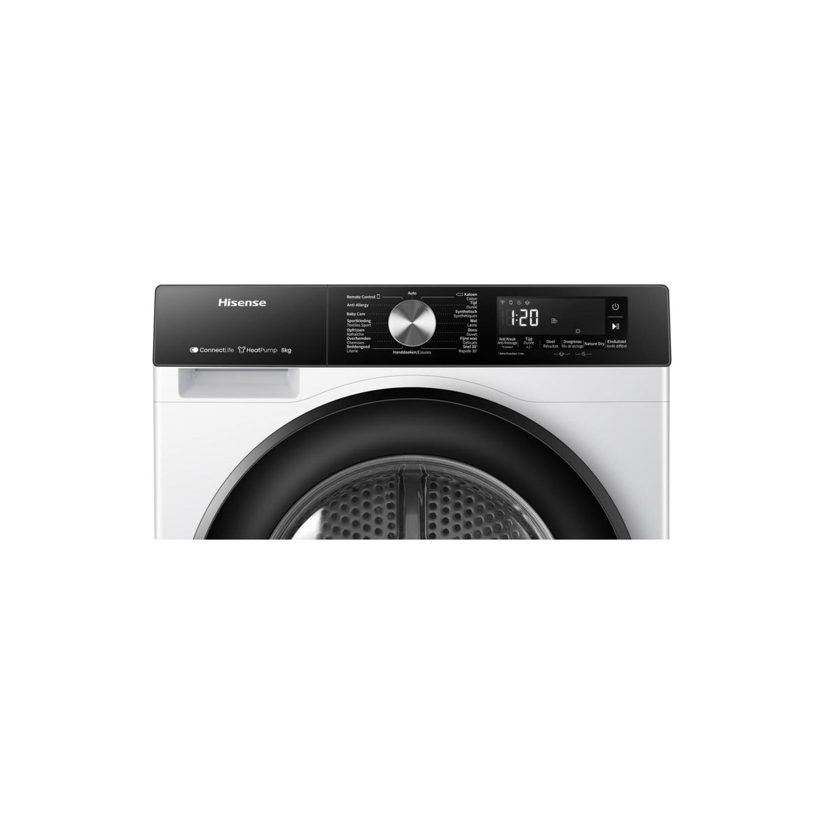 HISENSE DH3S802BW2 ASCIUGATRICE POMPA DI CALORE 8KG WIFI OBLO' REVERSIBILE CLASSE D (EX A+++)