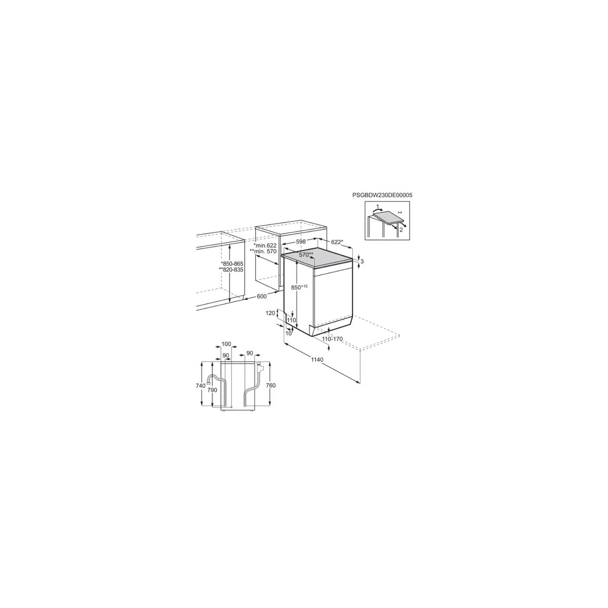 ELECTROLUX ESM48200SX LAVASTOVIGLIE LIBERA INSTALLAZIONE 14 COPERTI CLASSE E INOX