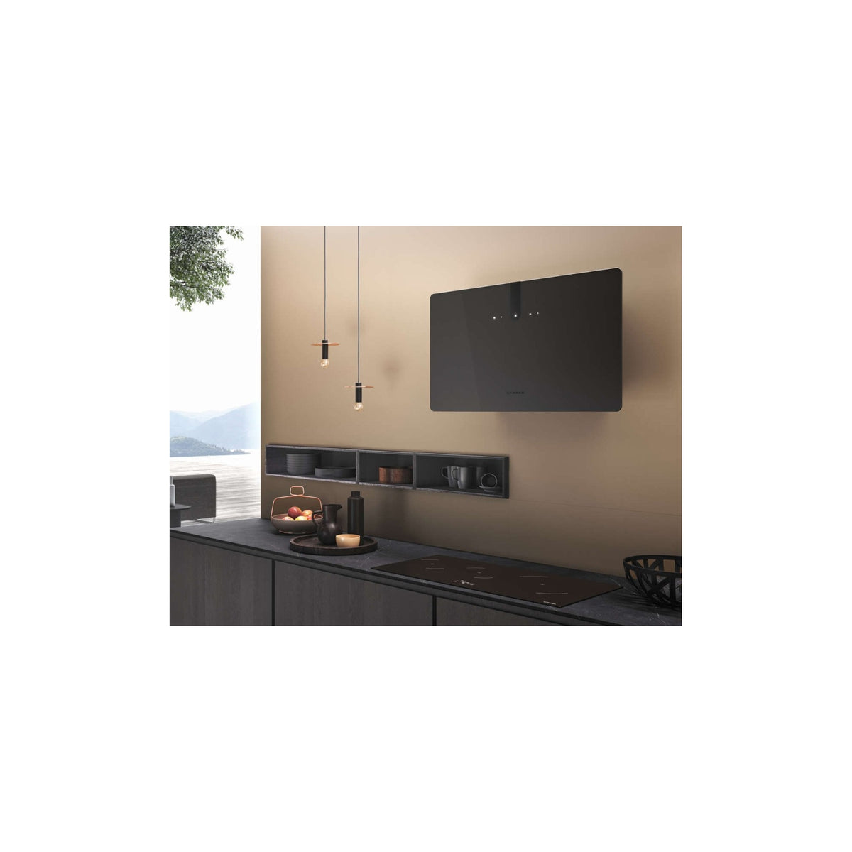 FABER 330.0615.738 CAPPA A PARETE 80CM CLASSE A - NERA