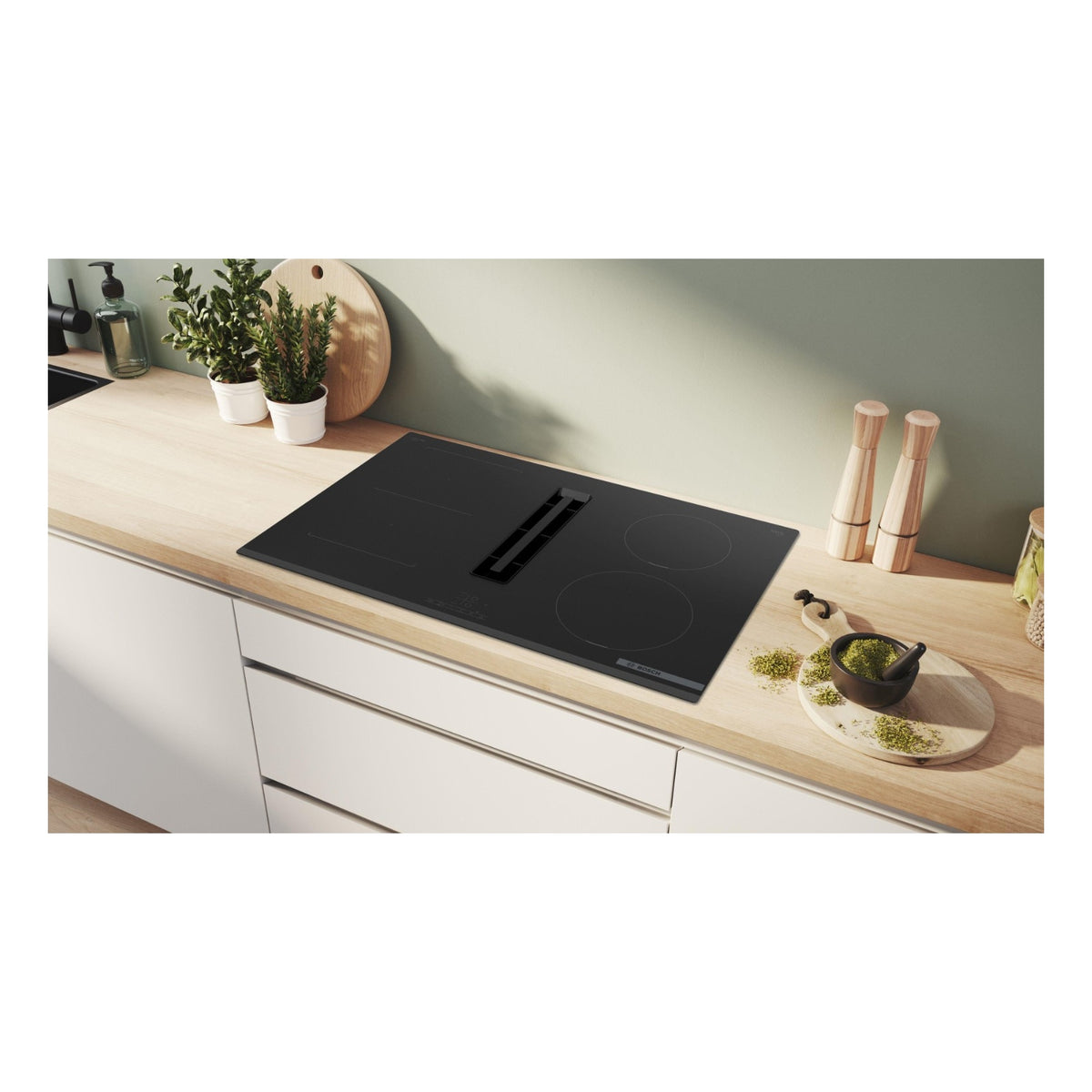 BOSCH PVS831B16E PIANO COTTURA A INDUZIONE 80CM CON CAPPA INTEGRATA 4 ZONE