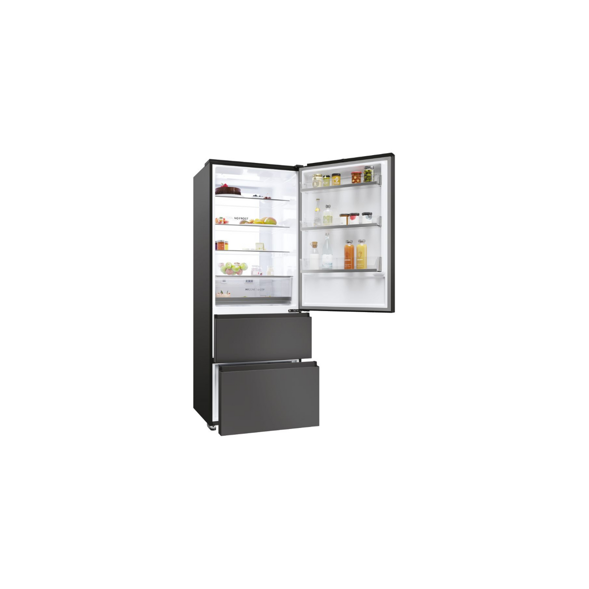 HAIER HTR5719ENPT FRIGORIFERO COMBINATO 3 PORTE 528 LT NO FROST CLASSE E NERO