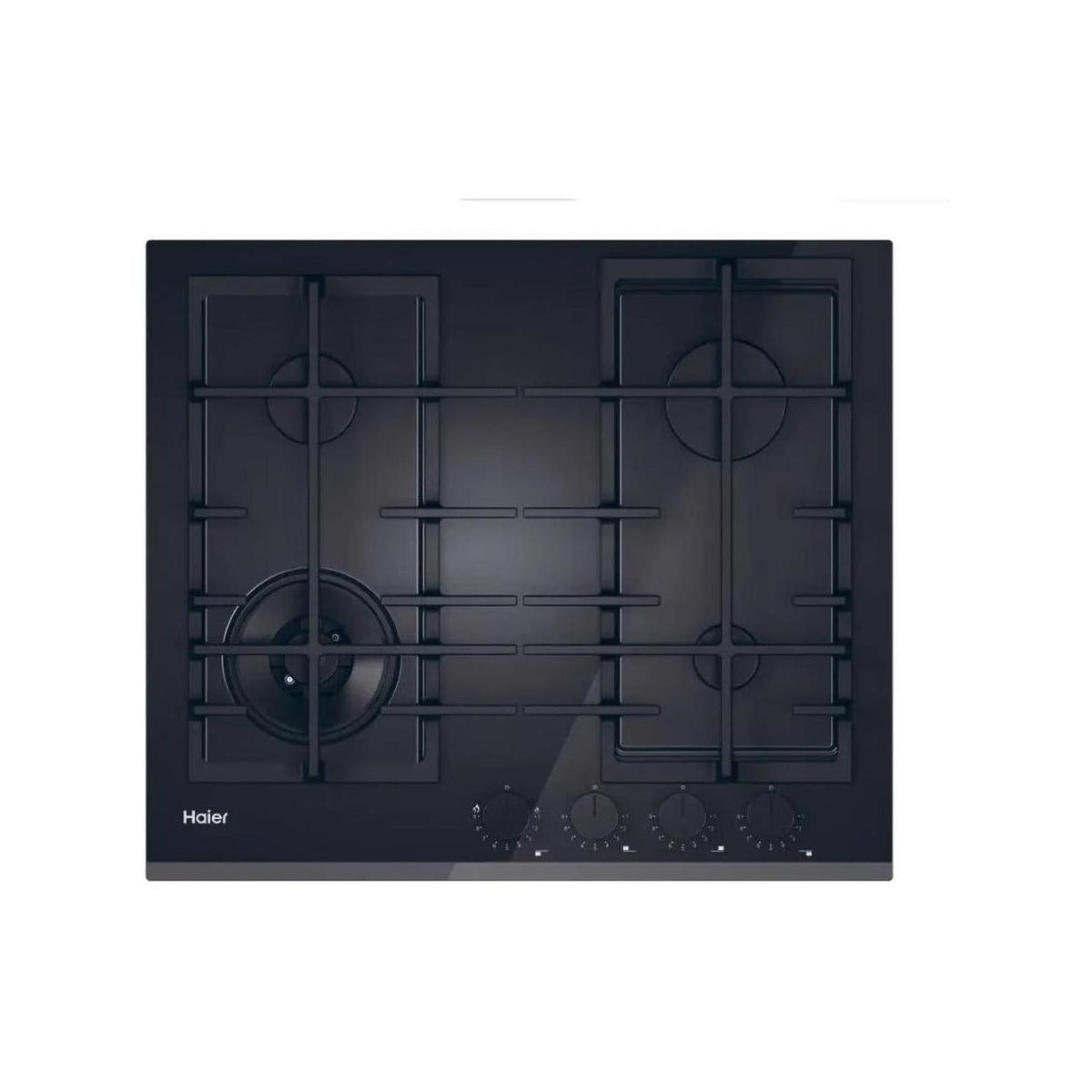 HAIER HAVG6BF4TBPB PIANO COTTURA DA INCASSO 60CM 4 FUOCHI A GAS IN CRISTALLO NERO
