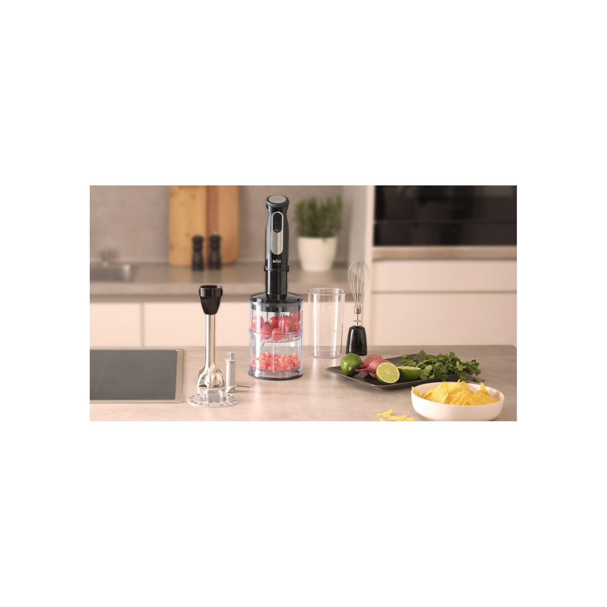 BRAUN MQ55.254M FRULLATORE A IMMERSIONE 1000W CON 3 ACCESSORI - MQ55254MBK