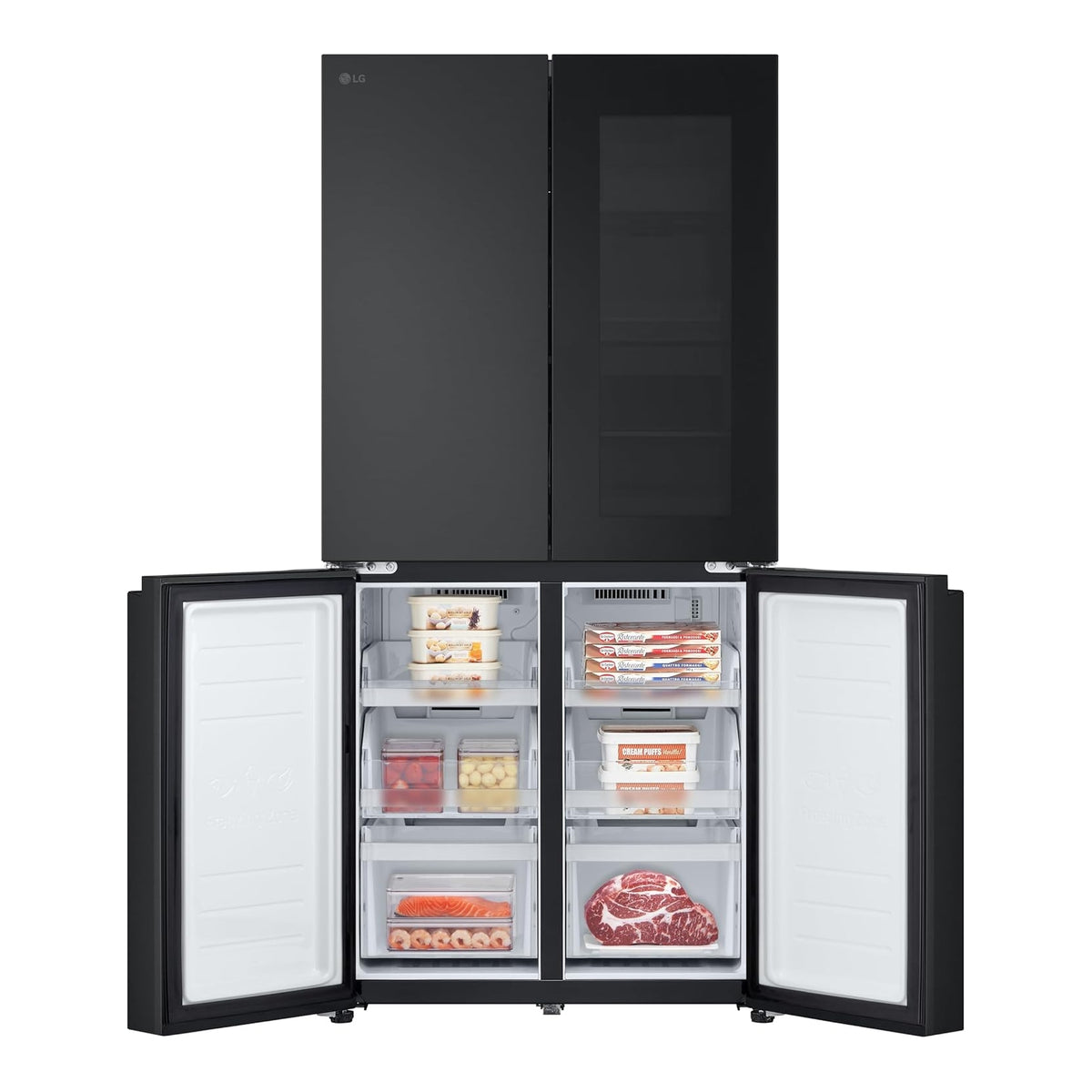 LG GMV860EPDE FRIGORIFERO 4 PORTE 530LT INSTAVIEW WIFI TOTAL NO FROST CLASSE E NERO