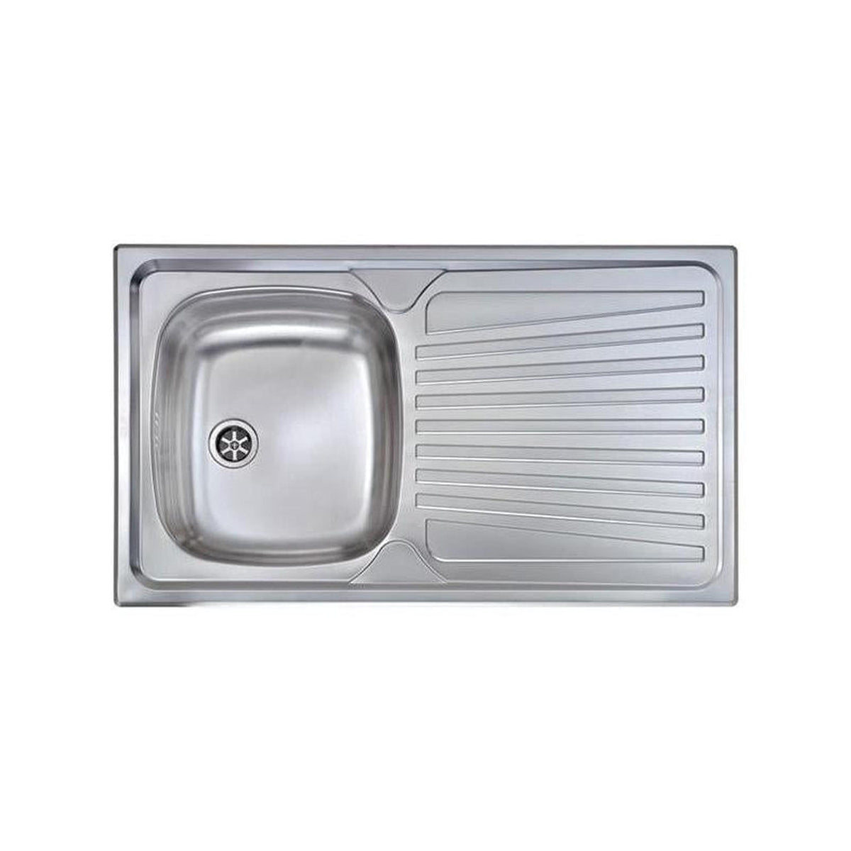 CM 011553.D1.01.2016 LAVELLO 1 VASCA CON GOCCIOLATOIO A DESTRA 86X50 CM - INOX